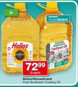Helios/Housebrand Pure Sunflower Cooking Oil-5Ltr Each