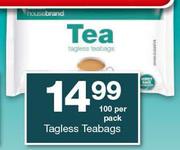 Housebrand Tagless Teabags-100 Per Pack