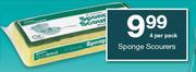 Housebrand Sponge Scourers 4-Per Pack