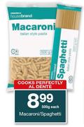 Housebrand Macaroni/Spaghetti-500g Each