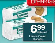 Housebrand Lemon Cream Biscuits-200g Each