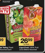 Liqui Fruit 100% Fruit Juice Blend Assorted-2Ltr Each