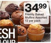 Freshly Baked Muffins Assorted-12 Per Pack