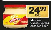 Melrose Cheese Spread Assorted-250g Each