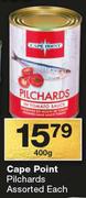 Cape Point Pilchards Assorted-400g Each