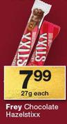 Frey Chocolate Hazelstixx-27g Each