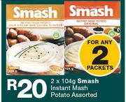 Smash Instant Mash Potato Assorted-2 x 104g