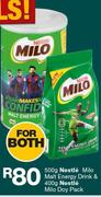 Nestle Milo Malt Energy Drink-500g & Nestle Milo Doy Pack-400g Both For