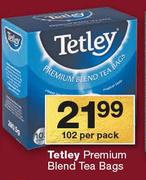 Tetley Premium Blend Tea Bags-102 Per Pack