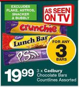 Cadbury Chocolate Bars Countlines-For 3