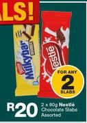 Nestle Chocolate Slabs-2x80g