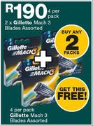 2 x Gillette Mach 3 Blades 4-Per Pack