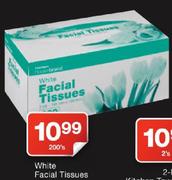Housebrand White Facial Tissues-200's