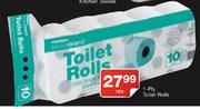 Housebrand 1-Ply Toilet Rolls-10's
