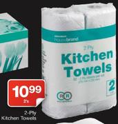 Housebrand 2-Ply Kitchen Towels-2's