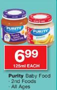 Purity Baby 2nd Food-125ML Each