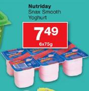 Nutriday Snax Smooth Yoghurt-6x75G