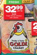 Goldi Fresh Whole Chicken With Giblets-Per Kg