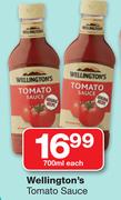 Wellington's Tomato Sauce-700ml Each