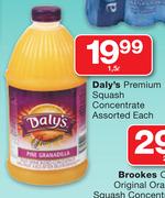 Daly's Premium Squash Concentrate-1.5Ltr Each