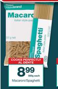 Housebrand Macaroni/Spaghetti-500g Each