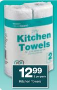 Housebrand Kitchen Towels 2-Per Pack