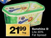 Sunshine D Lite 40% Fat Spread-1kg
