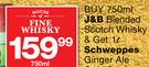 J & B Blended Scotch Whisky-750ml