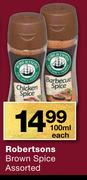 Robertsons Brown Spice-100ml Each