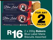 Bakers Blue Label Marie Biscuits-2 x 200g