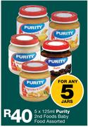Purity 2nd Foods Baby Food-5x125ml