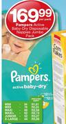 Pampers Active Baby-Dry Disposable Nappies Midi Pack Of 76-Per Nappy