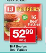 I&J Beefers Beef Patties-800g
