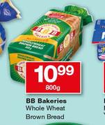 BB Bakeries Whole Wheat Brown Bread-800g