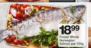 Frozen Whole Morwegian Salmon-100g