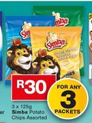 Simba Potato Chips-3 x 125g