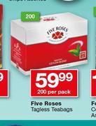 Five Roses Tagless Teabags-200 Per Pack