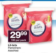 Lil-Lets Pantyliners Assorted-100 Per Pack