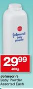 Johnson's Baby Powder Assorted-400g