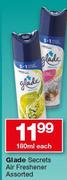Glade Secrets Air Freshener Assorted-180ml Each