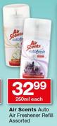 Air Scents Auto Air Freshener Refill Assorted-250ml Each