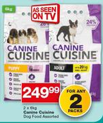 Canine Cuisine Dog Food Assorted-2x6Kg