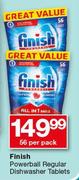Finish Powerball Regular Dishwasher Tablets-56 Per Pack