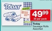 Today Sausage Rolls Assorted-30 Per Pack