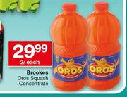 Brookes Oros Squash Concentrate-2Ltr Each