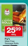 Fry's Meat Free Sausage Rolls-400g