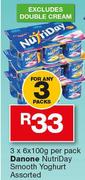 Danone Nutridaay Smooth Yoghurt Assorted-3 x 6 x 100g