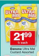 Danone Ultra Mel Custard Assorted-1Ltr Each
