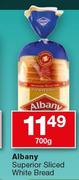 Albany Superior Sliced White Bread-700g