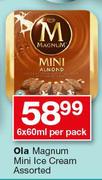 Ola Magnum Mini Ice Cream Assorted-6 x 60ml Per Pack